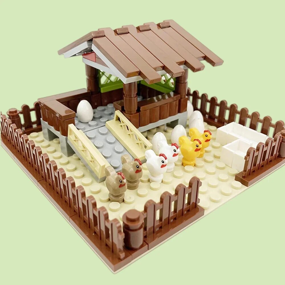 New MOC Chicken Coop Model Bui - Urban Farming For Kids review and price